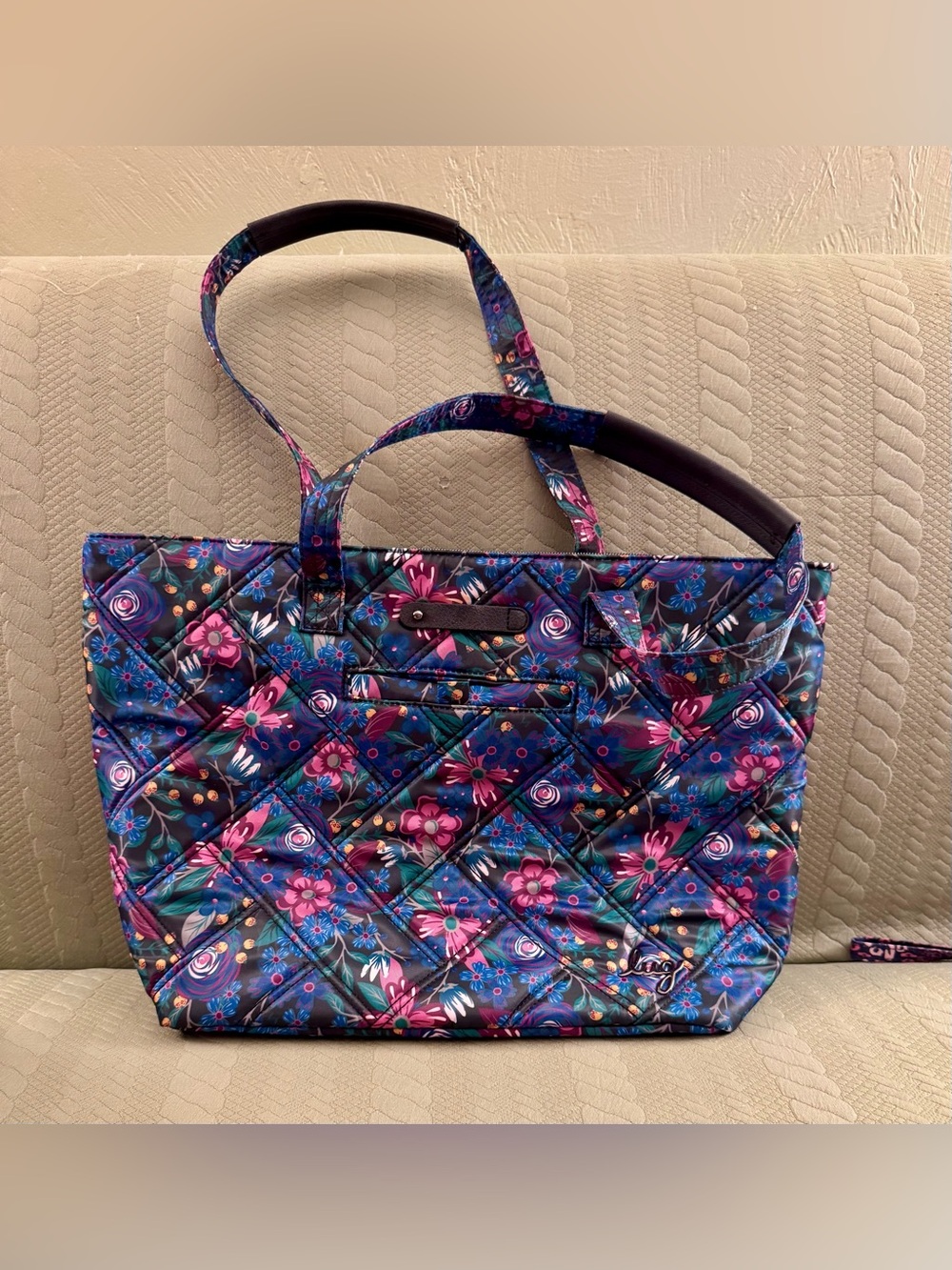 Lug Skyliner Tote Bag in Whimsy Black Like New